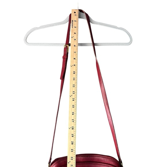 COACH 9976 Vintage Old Red Leather Hobo Shoulder Bag USA Money Western 90's Med - Picture 12 of 16